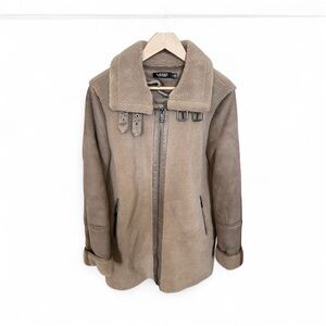 Ralph Lauren Faux Suede Jacket in Truffle